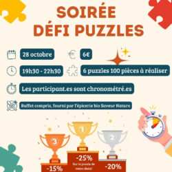 Soirée défi "Speed puzzles" 28/10 19h30